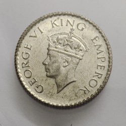 British India George VI 1/4 Rupee 1940 Silver Coin BUNC