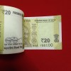 Twenty Rs Rare Full Bundle 786001 Gem Bunc Condition Governor Sanjay Malhotra Year 2025 Republic of India - Image 6