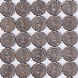 Alternative view of 5 Rupees (Indira Gandhi) Rare Commemorative Coin(5 Pcs Lott)