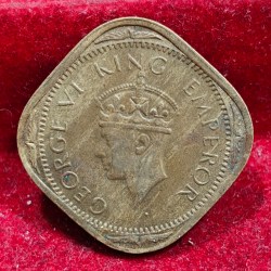 Alternative view of India - British 2 Annas 1942 - George VI Rare Coin#E-164