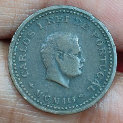 India, Portuguese 1⁄12 Tanga 1903 - Charles I Lisboa mint Rare Coin #E-170