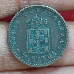 Alternative view of India, Portuguese 1⁄12 Tanga 1903 - Charles I Lisboa mint Rare Coin #E-170