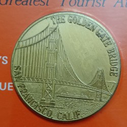 Alternative view of Lucky The Golden Gate Bridge Souvenir Coin World Greatest Tourist Attraction San Francisco Calif Joseph B.Strauss