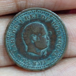 India, Portuguese 1⁄12 Tanga 1903 - Charles I Lisboa mint Rare Coin #E-175