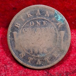 Indian Local and Princely states › Bikanir, ¼ Anna 1895 - Victoria Rare Coin #E-181