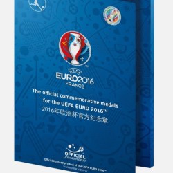 EX RARE UEFA EURO FRANCE 2016 YEAR PROOF COIN
