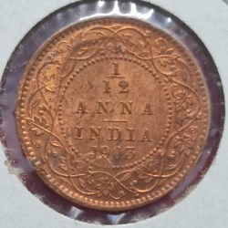 1/12 ANNA EDWARD VII 1903 CALCUTTA GEM UNC CONDITION