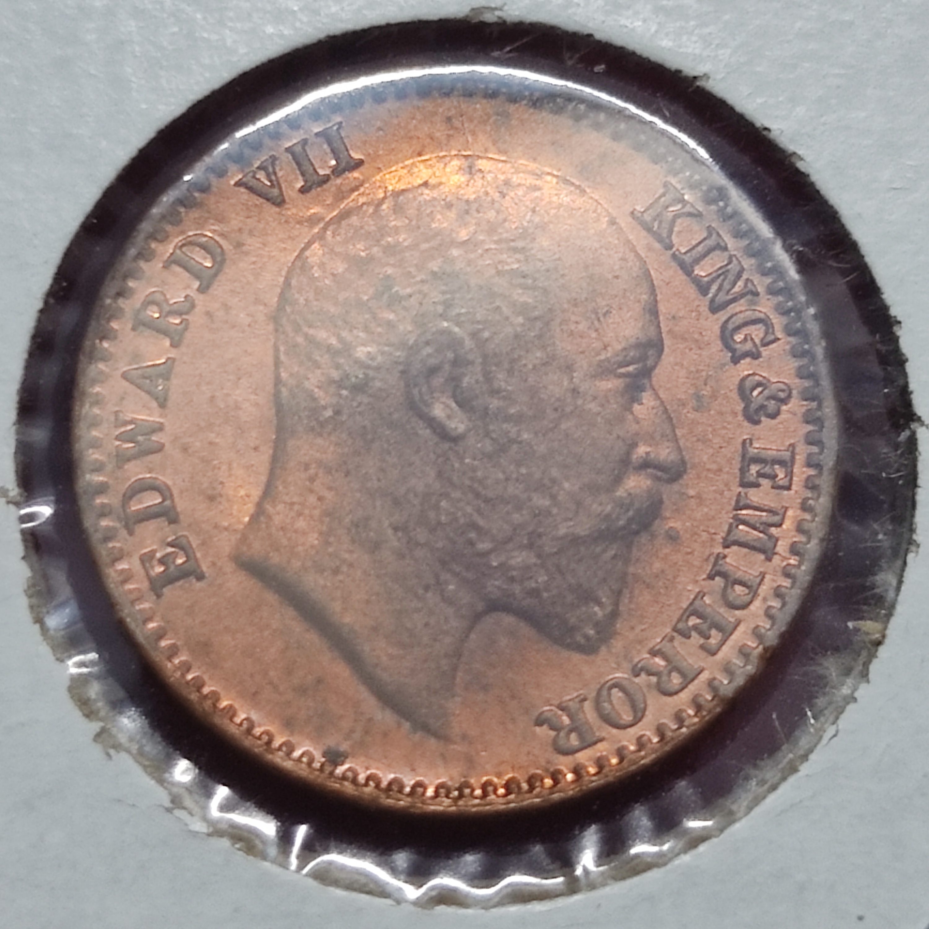 1/12 ANNA EDWARD VII 1903 CALCUTTA GEM UNC CONDITION - Image 2