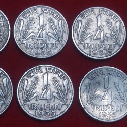 1/4 RUPEE 1955 LOT 7 COIN