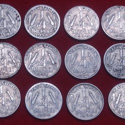 1/4 RUPEE 1954 LOT 12 COIN