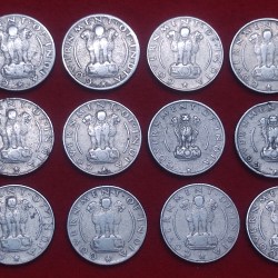 Alternative view of 1/4 RUPEE 1954 LOT 12 COIN