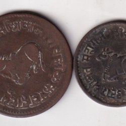 Princely state of ( Indore) 2 Different Denomination Rare Coin Set#E-202