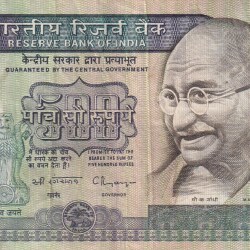 500 Rupees Dandi Governor C.Rangarajan Rare Note
