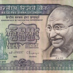 500 Rupees Dandi Governor C.Rangarajan Rare Note