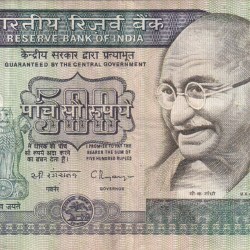 500 Rupees Dandi Governor C.Rangarajan ( Corner CUT) Rare Note