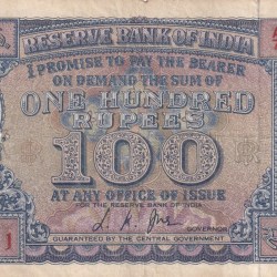 100 Rupees Diamond Issue Governor L.K Jha Rare Note
