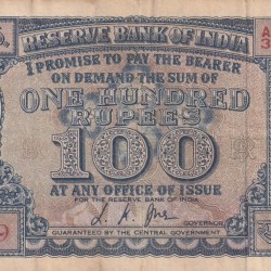 100 Rupees Diamond Issue Governor L.K Jha Rare Note