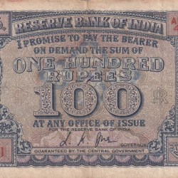 100 Rupees Diamond Issue Governor L.K Jha Rare Note