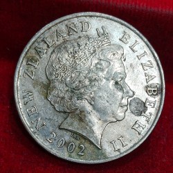 New Zealand 50 Cents 2002 - Elizabeth II Rare Lowest Price Coin # E-231