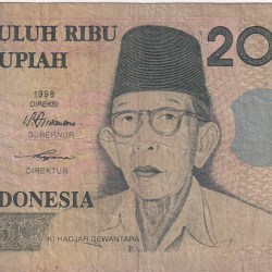 Indonesia 20 000 Rupiah ( Ganesha )Rare Note #B2