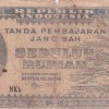 Indonesia 10 Rupiah ORI I , (1945) Old Issue Rare Note #B2