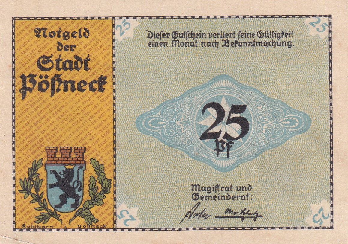 Germany, 25 Pfennigs ( 1921 ) series Rare Note Lowest Price