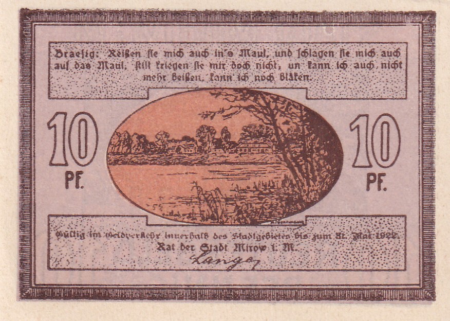 Germany, 10 Pfennigs ( 1921 ) series Rare Note Lowest Price