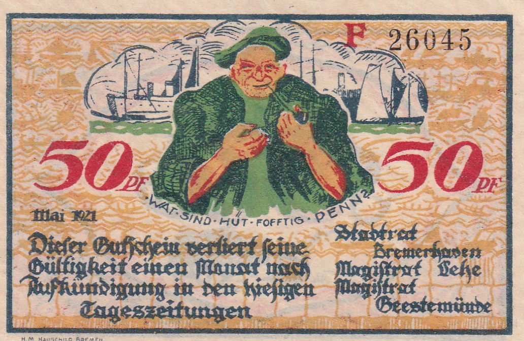 Germany, 50 Pfennigs ( 1921 ) series Rare Note Lowest Price