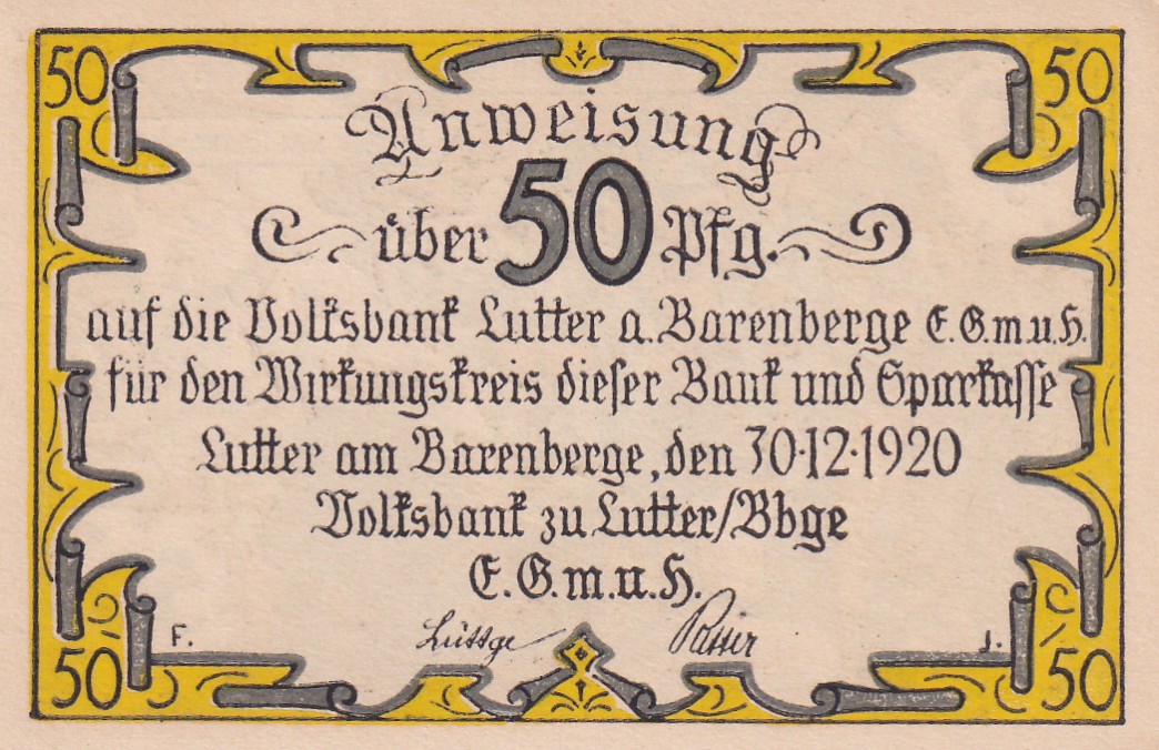 Germany, 50 Pfennigs ( 1920) series Rare Note Lowest Price