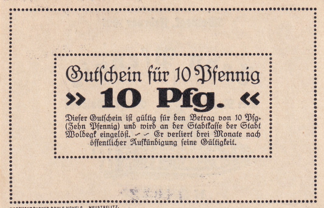 Germany, 10 Pfennigs ( 1921) series Rare Note Lowest Price
