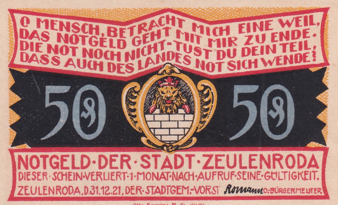 Germany, 50 Pfennigs( 1921) series Rare Note Lowest Price