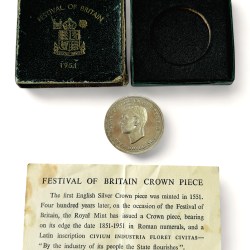 Alternative view of Great Britain Issue Festival Of Britain 5 Shillings Crown Piece Proof like Strike Ultra Rare and Unique