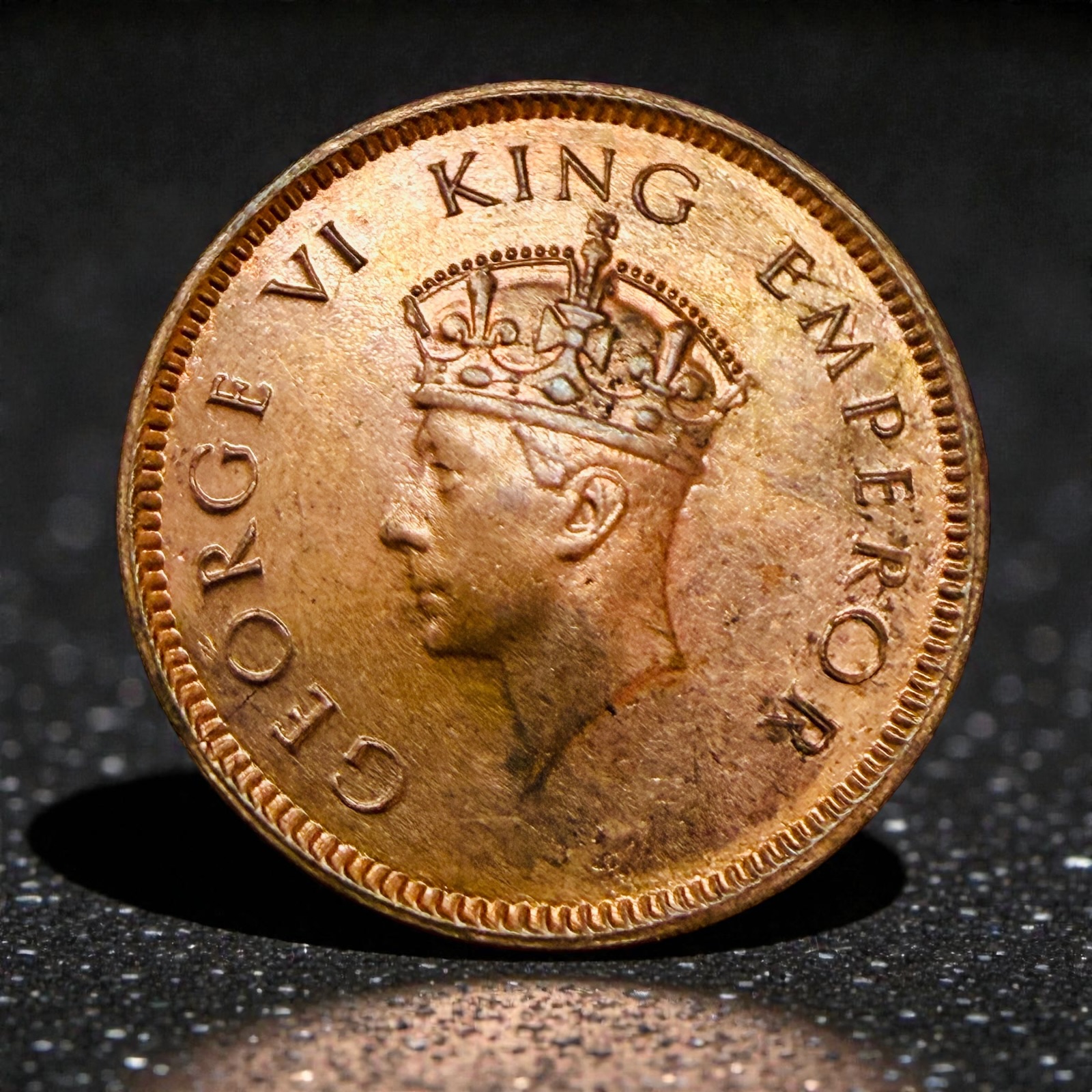 One Quarter Anna Copper King George VI British India Era Issue Unique and Rare