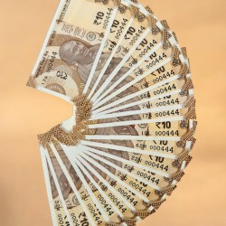 Rs 10 India Banknote Set 000444 Gem Unc Unique and Rare 20 Note Complete Alphabet Set Gem Unc