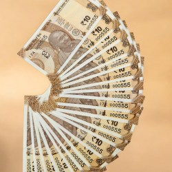 Rs 10 India Banknote Set 000555 Gem Unc Unique and Rare 20 Note Complete Alphabet Set Gem Unc