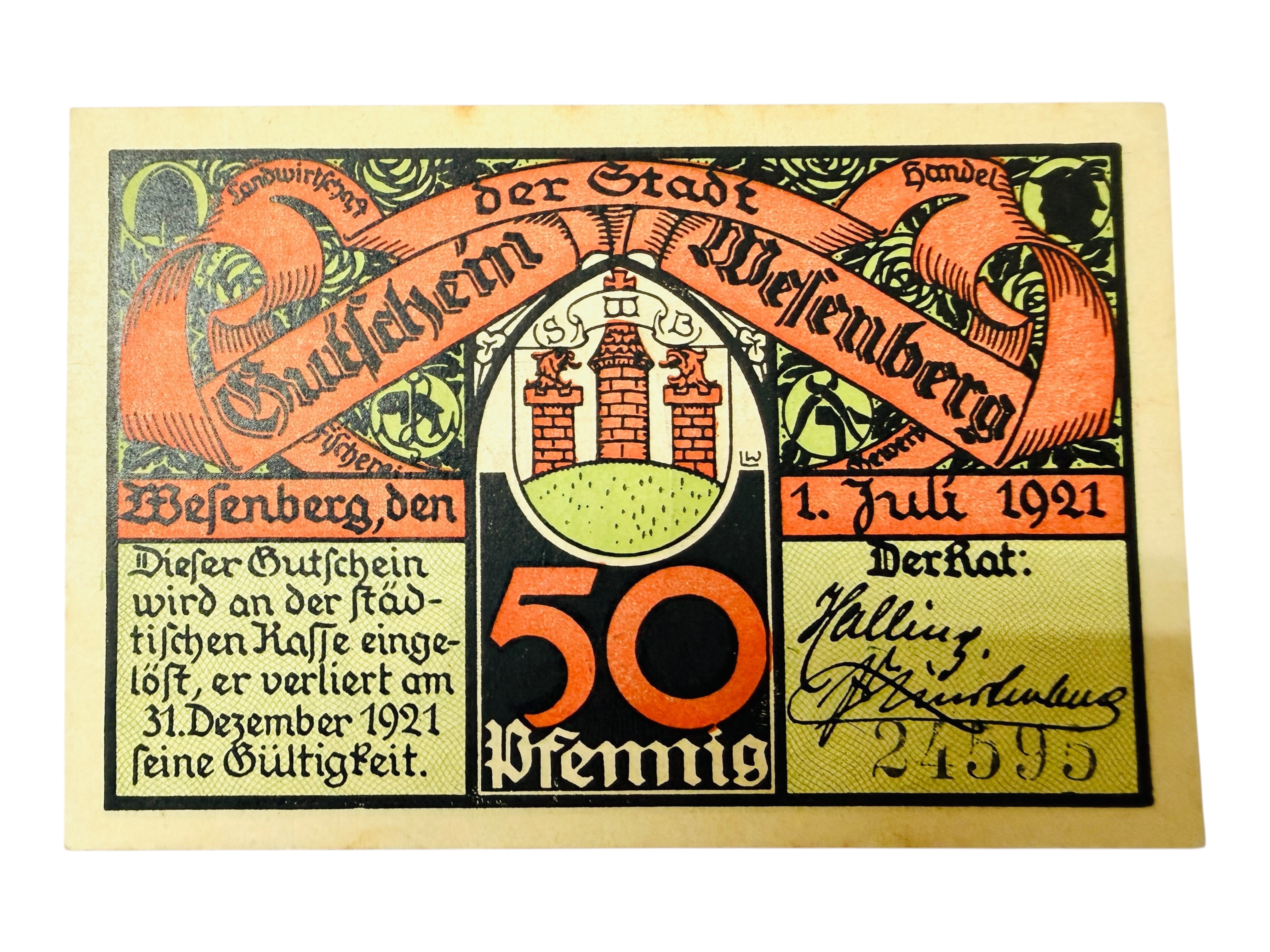 Germany Remda Pfennig Notgeld Emergency Banknote Issues UNC Unique and Rare