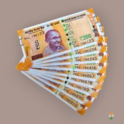 Rs 200 India Banknote Semi Solid Set 786123 to 786910 Unc Unique and Rare