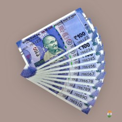 Rs 100 India Banknote Holy Fancy Set 786123 to 786910 Gem Unc Unique and Rare