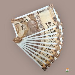 Rs 10 Issue India Banknote Holy Fancy Set 786110 TO 786990 Gem Unc Unique Set
