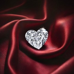 Rare 1 and a half Carat Heart Cut Shape Lab Grown Diamond Top White Color Excellent Quality Exceptional Collectible Unique and Rare