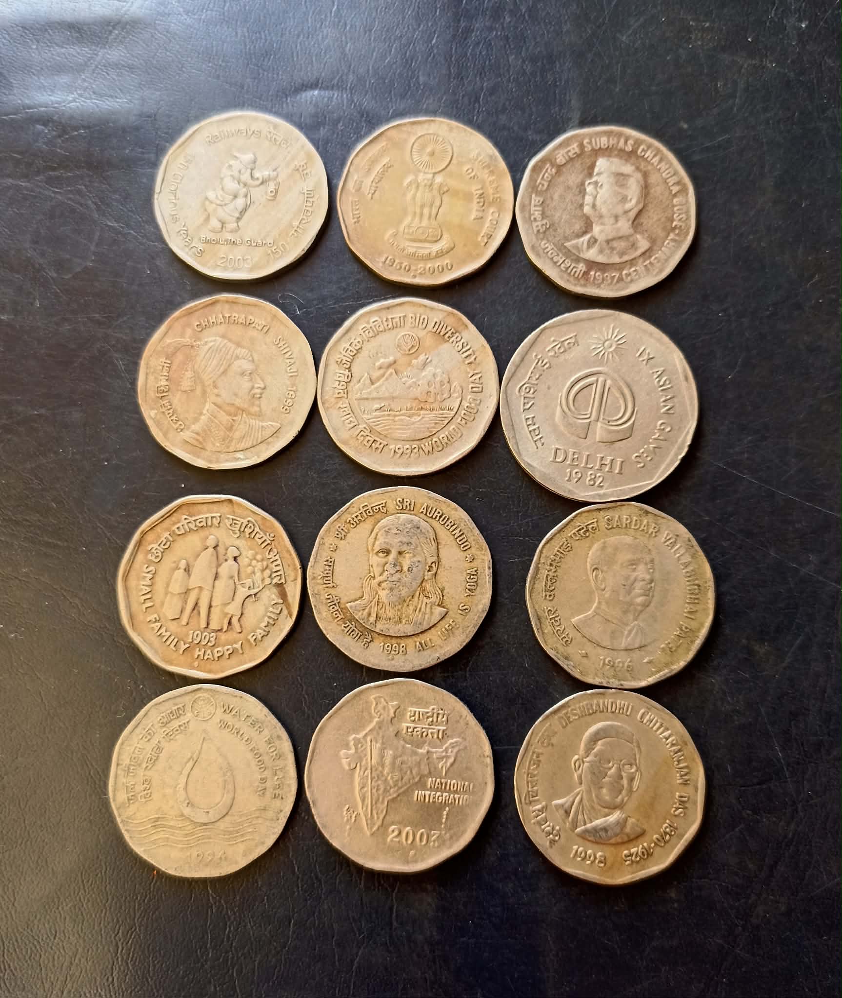 Republic India 12Different varieties Metal copper nickel Same and similar set are available