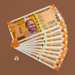 Rs 200 India Banknote Solid Set Gem Unc 786110 to 786990 Issue Unique and Rare Holy Fancy Set