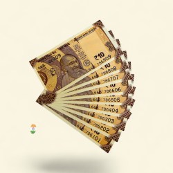 Rs 10 Issue India Banknote Holy Fancy Set 786101 TO 786909 Gem Unc Unique Set
