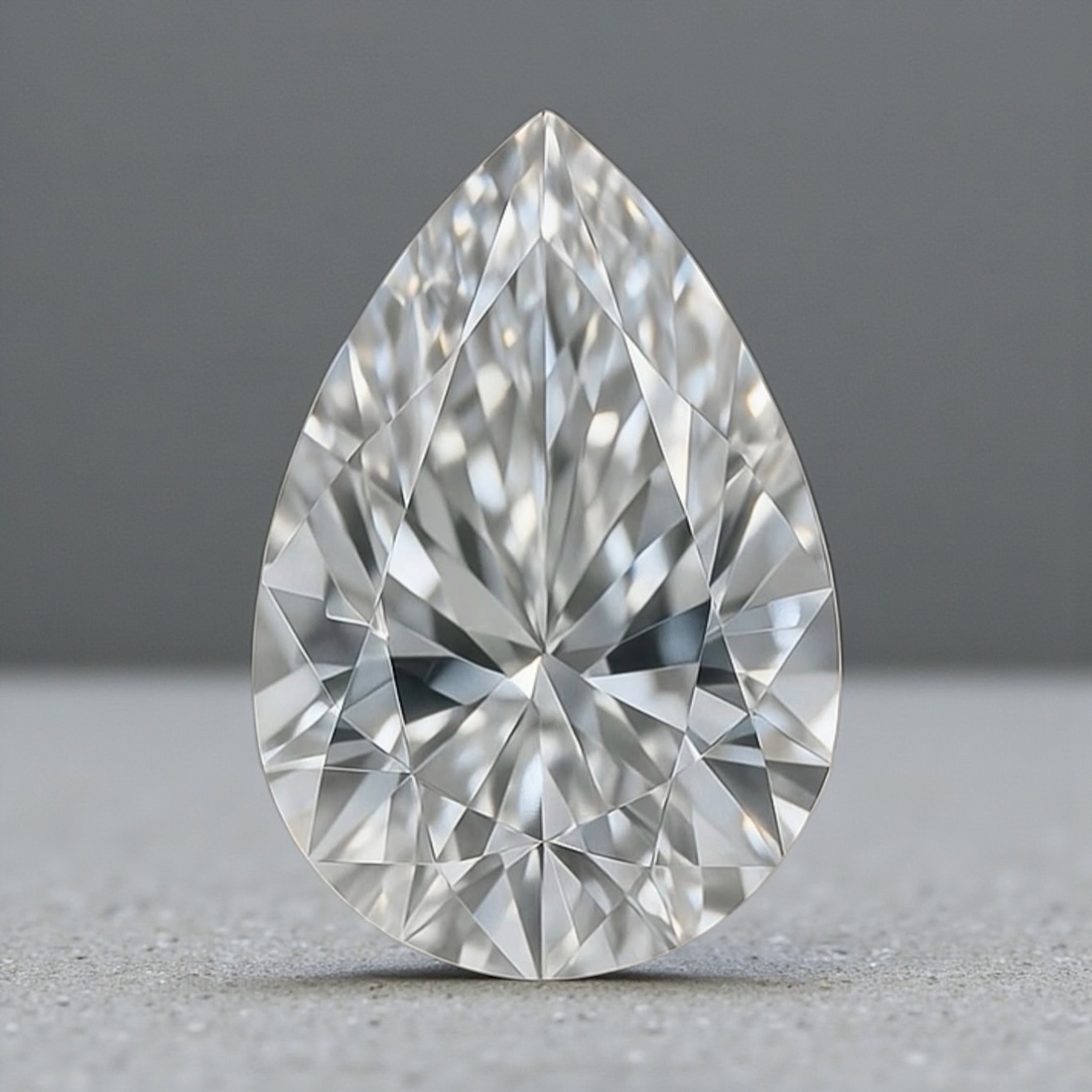 Rare and Desirable 1 Carat Pear Shape Lab Grown Diamond Top Color Top Quality Exceptional Collectible Unique and Rare