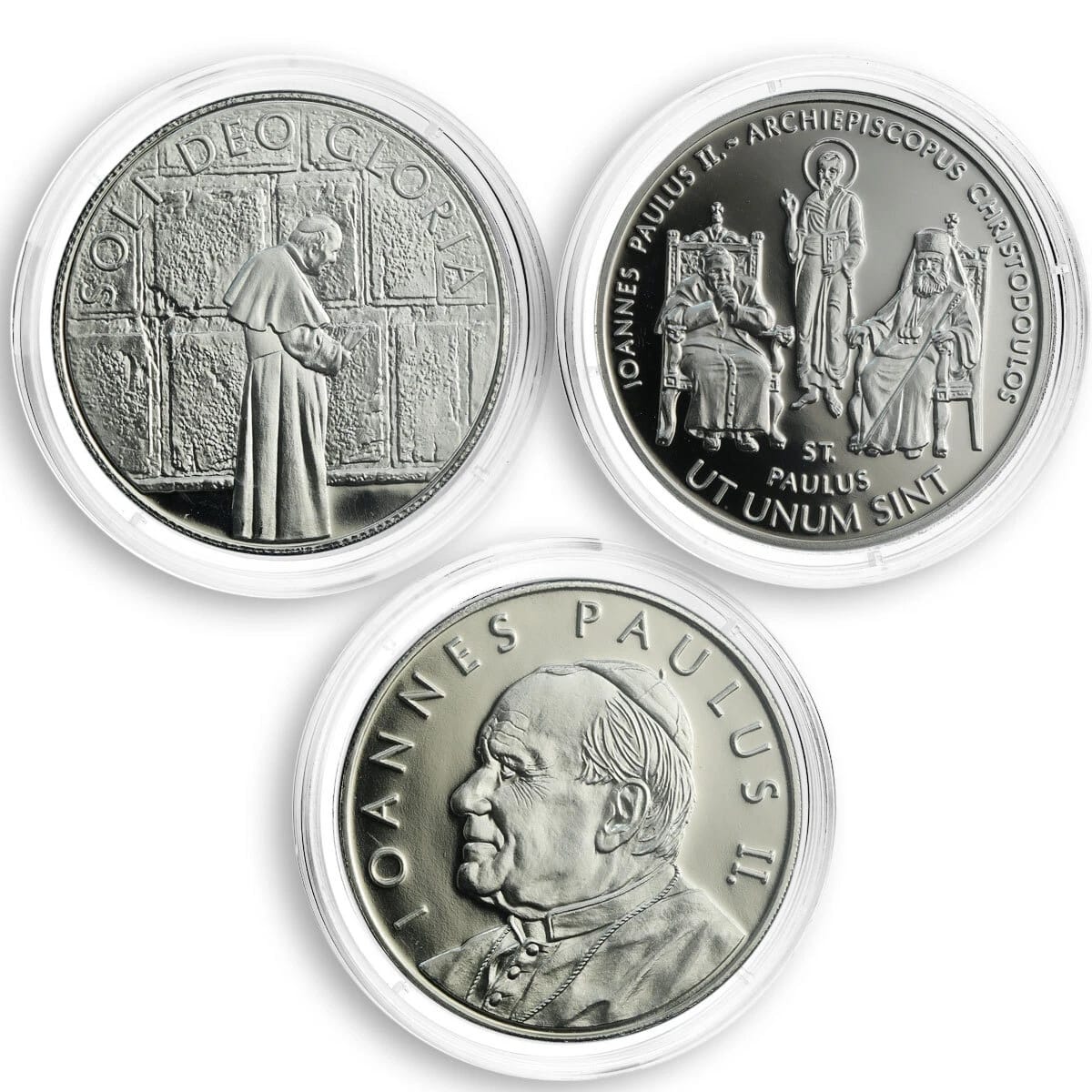 Malta set of 9 coins 10 liras Pope John Paul II CuNi proof 2005
