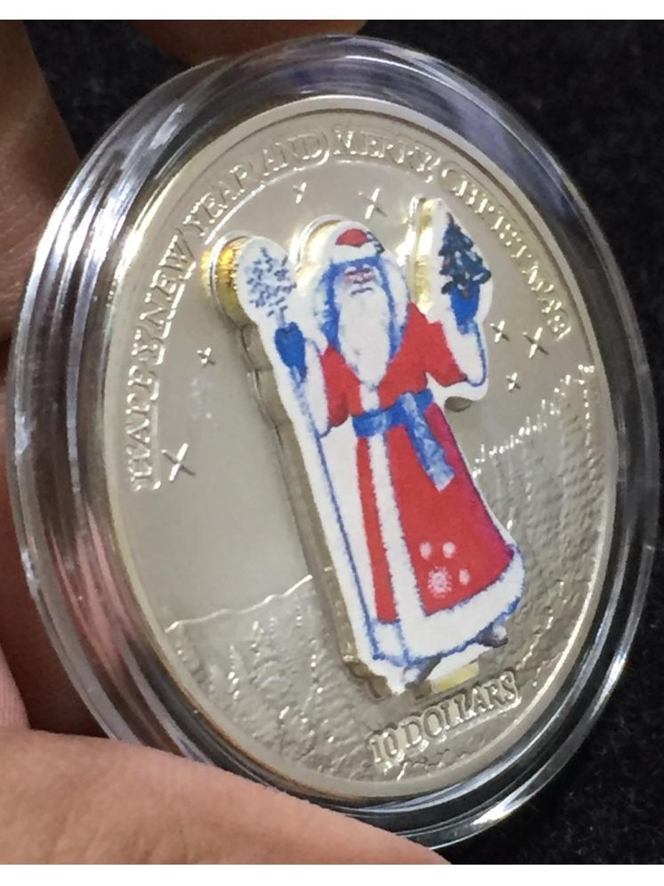 Reproduction Coin - 10 Dollars Bank of Nauru Silver Plated Coin - Image 3