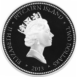 Alternative view of Reproduction Coin - Giant Coconut Crab Silver Plated Color Pitcairn Island Coin