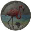 Reproduction Coin - Ghana 5 Cedis Flamingo Silver Plated Color Coin