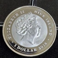 Alternative view of Reproduction Coin - Year of the Horse Niue Islands Silver Plated Coin