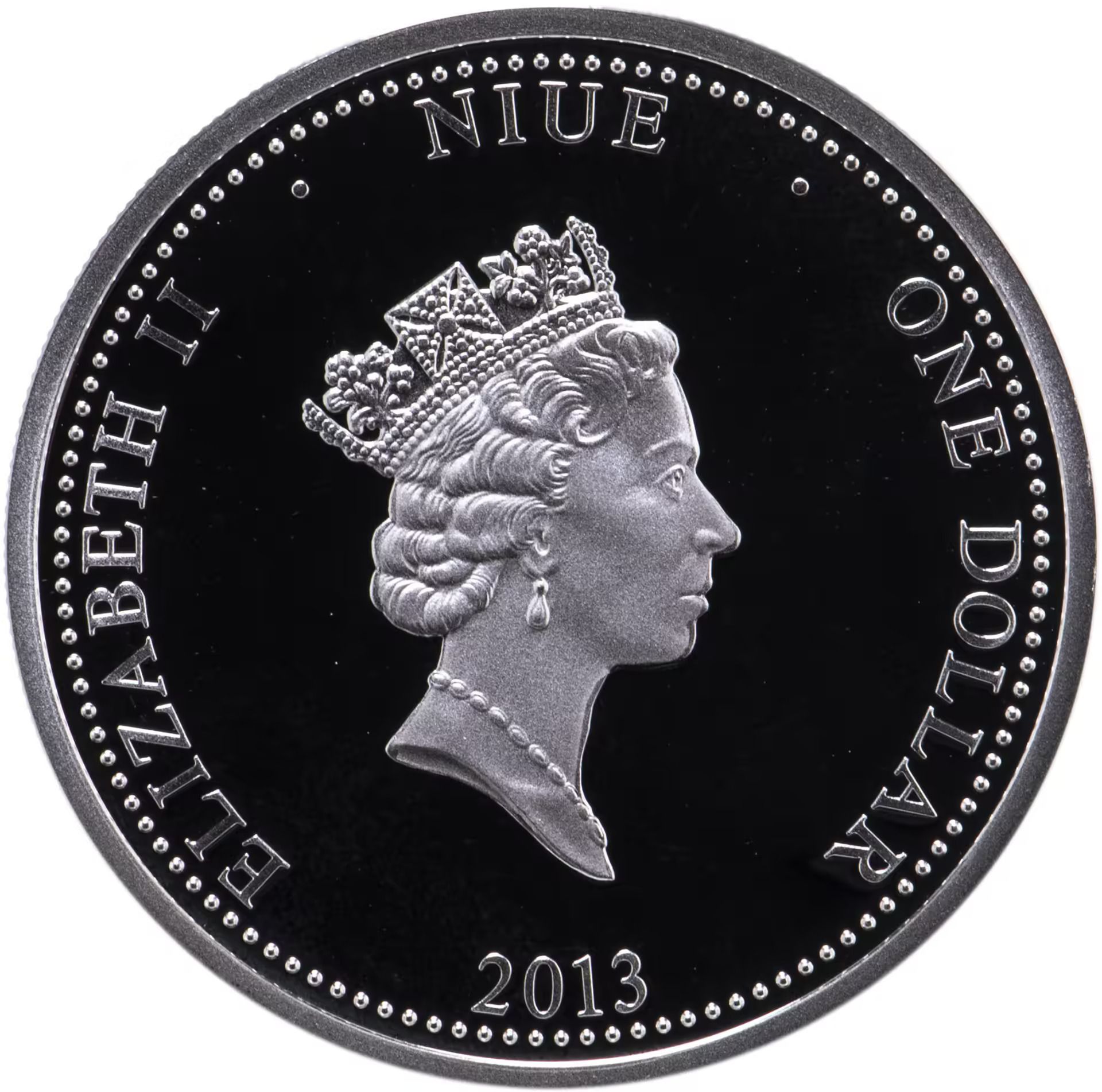 Reproduction Coin - 1 Dollar Niue Year of The Snake Silver Plated Coin - Image 2